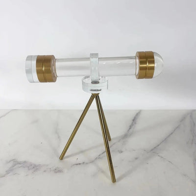 Vintage The Crystal Decorative Telescope | 6 x 9 inches