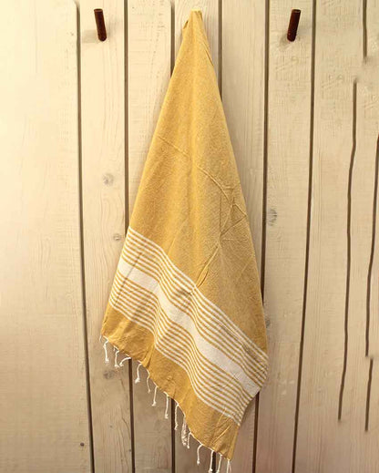 Turkish Beach Fouta Bath Towel Yellow