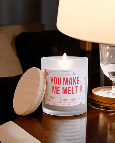You Make Me Melt Valentine’s Rose Soy Wax Candle | 3 x 4 inches | 200ml