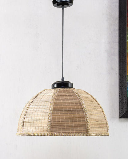 Bamboo Umbellar Hanging Lamp | 10 x 21 inches