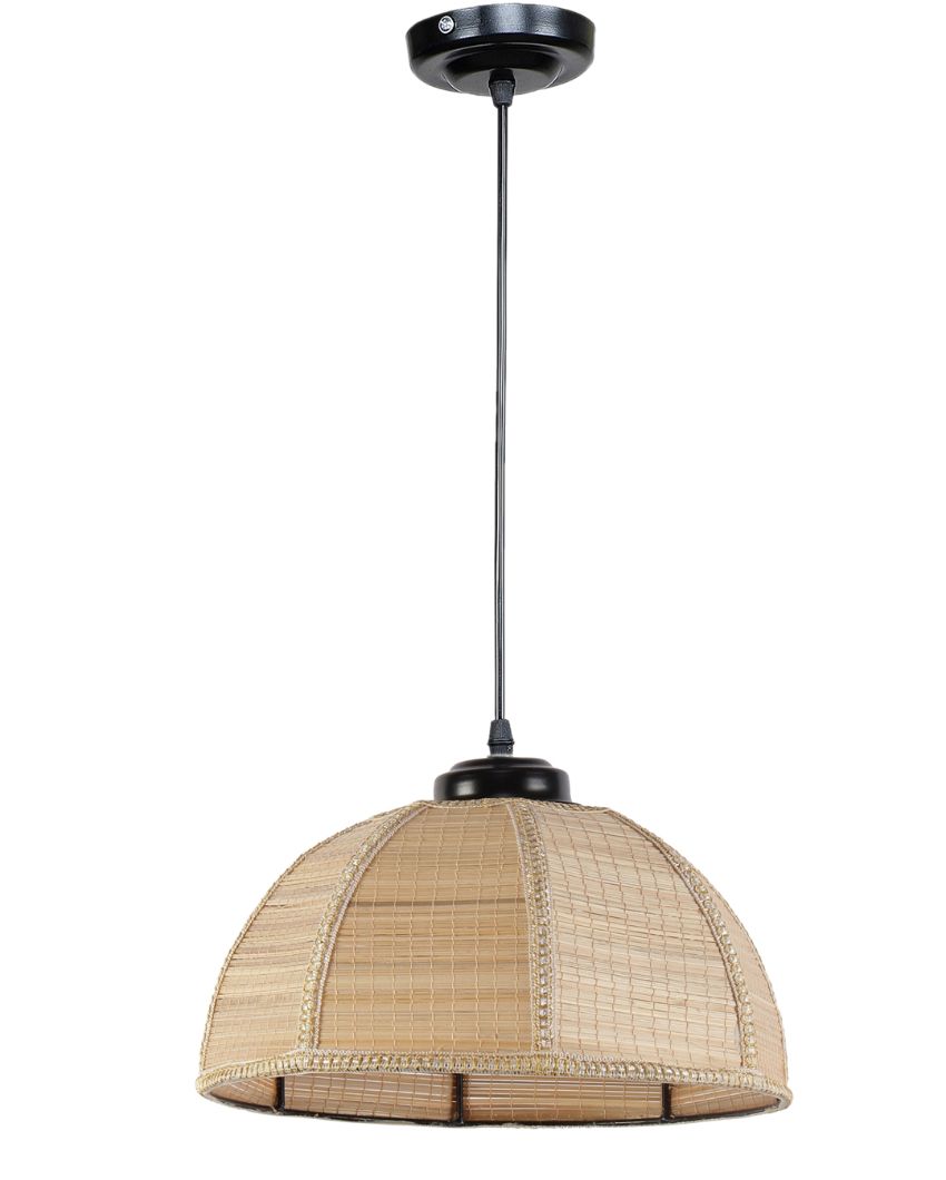 Bamboo Umbellar Hanging Lamp | 10 x 21 inches