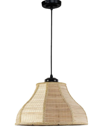 Vintage Bamboo Hanging Lamp | 11 x 21 inches