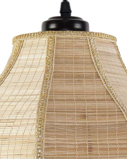 Vintage Bamboo Hanging Lamp | 11 x 21 inches