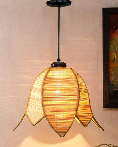 Lotus Bamboo Hanging Lamp | 13 x 21 inches