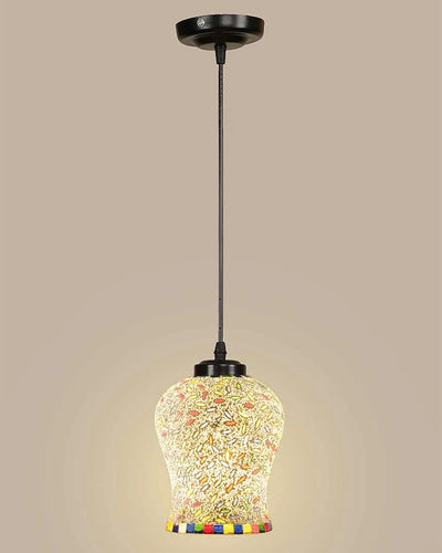 Seeds Design Mosaic Glass Hanging Lamp | 4.5 x 20 inches