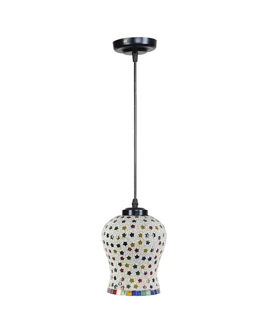 Stars Mosaic Glass Hanging Lamp | 4.5 x 20 inches