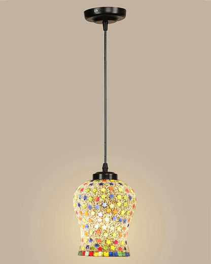 Stars Mosaic Glass Hanging Lamp | 4.5 x 20 inches