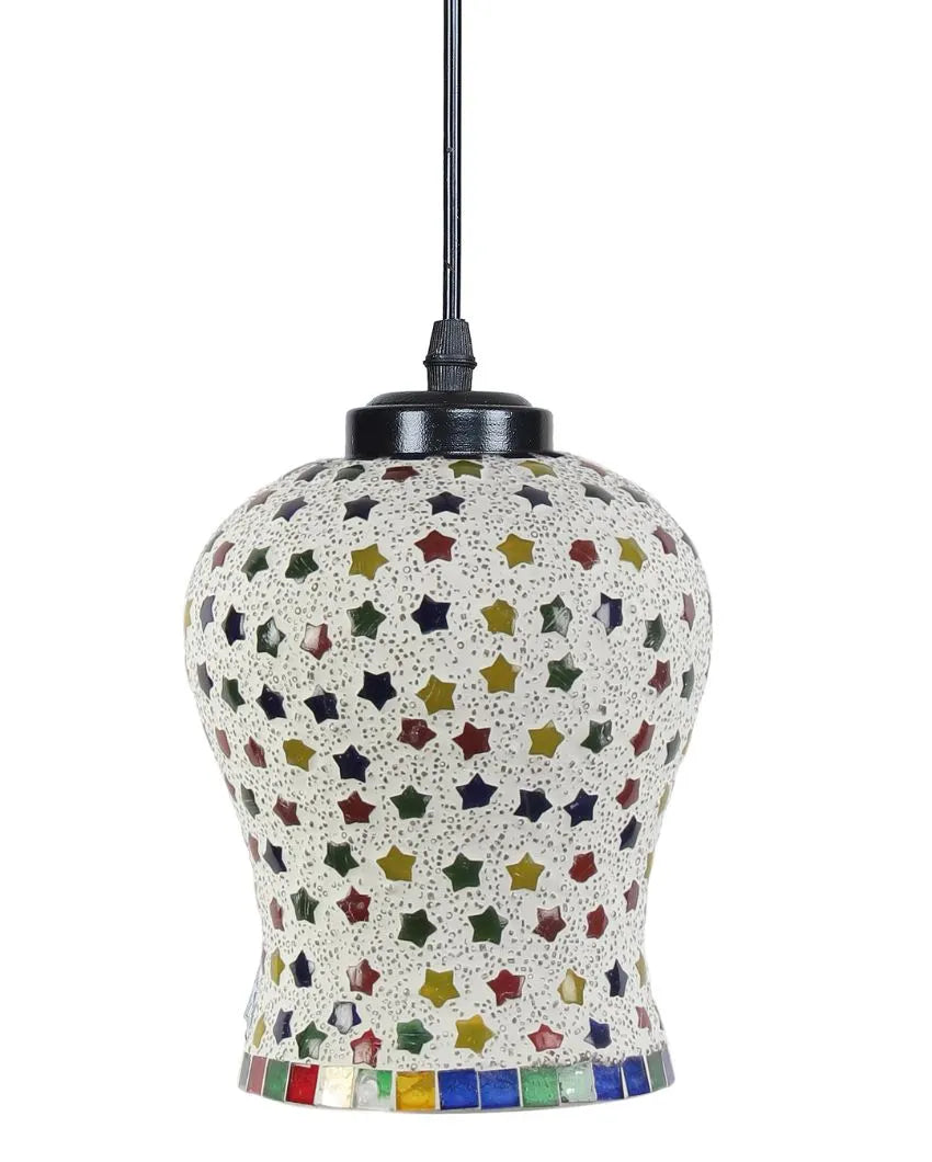 Stars Mosaic Glass Hanging Lamp | 4.5 x 20 inches