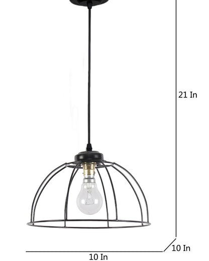 Umbrella Iron Hanging Lamp | 10 x 21 inches