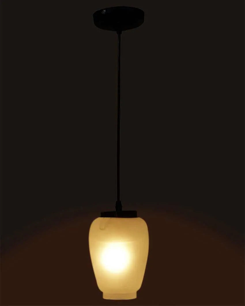 Milky Glass Hanging Lamp | 4 x 20 inches