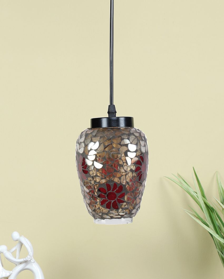 Multicolor Modern Design Mosaic Glass Hanging Lamp | 4 x 20 inches