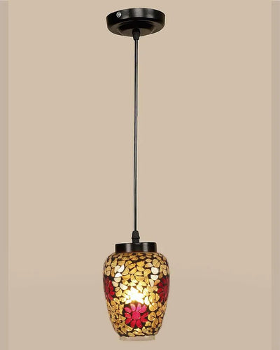 Modern Design Mosaic Glass Hanging Lamp | 4 x 20 inches