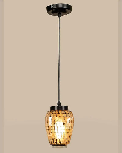 Golden Art Mosaic Glass Hanging Lamp | 4 x 20 inches