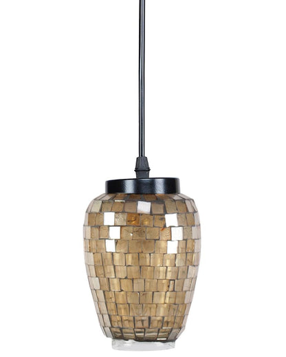 Golden Art Mosaic Glass Hanging Lamp | 4 x 20 inches