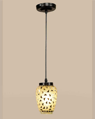 Glittery Mosaic Glass Hanging Lamp | 4 x 20 inches