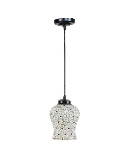 Gleam Multicolor Mosaic Glass Hanging Lamp | 4.5 x 20 inches