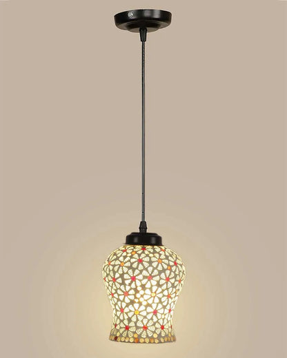 Gleam Multicolor Mosaic Glass Hanging Lamp | 4.5 x 20 inches