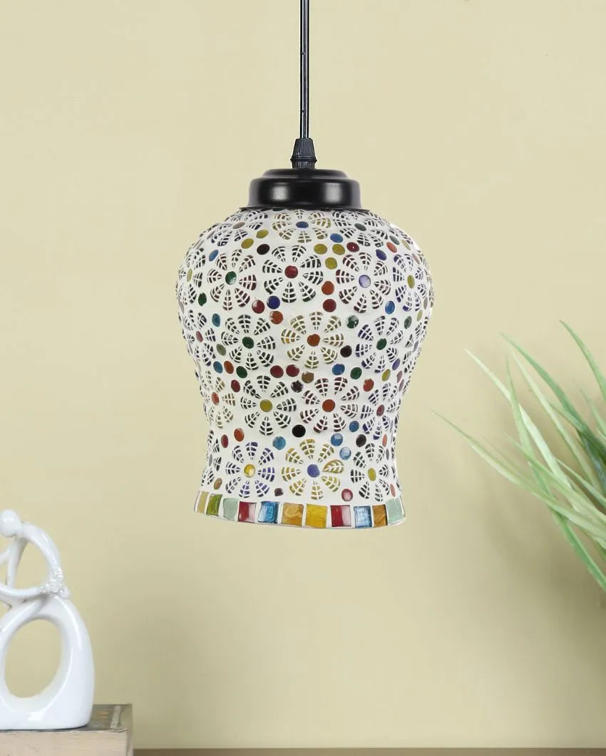 Blooming Mosaic Glass Hanging Lamp | 4.5 x 20 inches