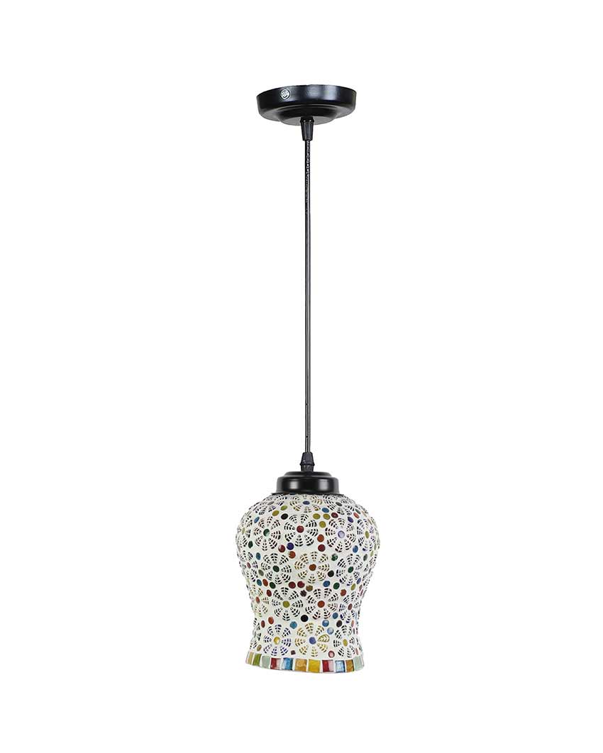 Blooming Mosaic Glass Hanging Lamp | 4.5 x 20 inches