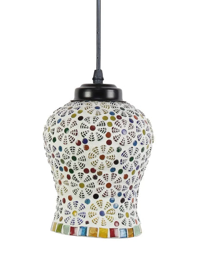 Blooming Mosaic Glass Hanging Lamp | 4.5 x 20 inches