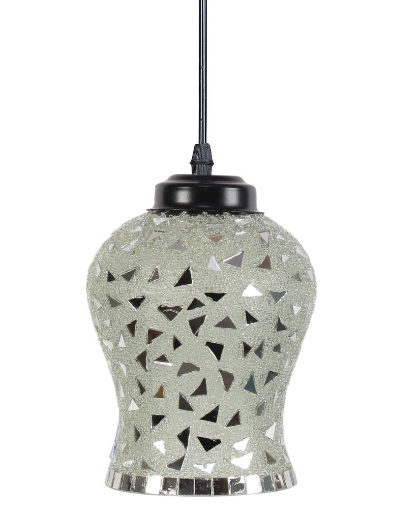 Glitter Multicolor Mosaic Glass Hanging Lamp | 4.5 x 20 inches