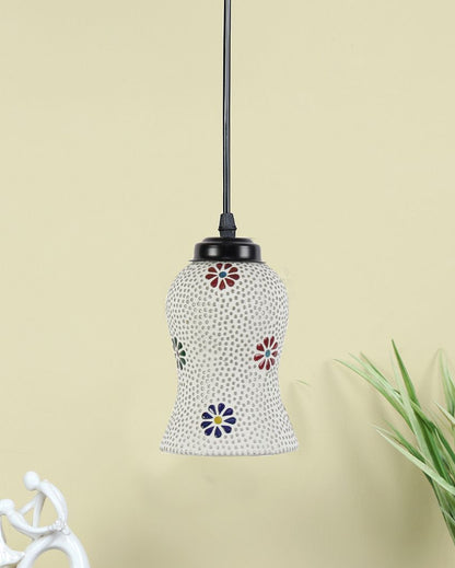 Colorful Bell Style Mosaic Glass Hanging Lamp | 4 x 20 inches
