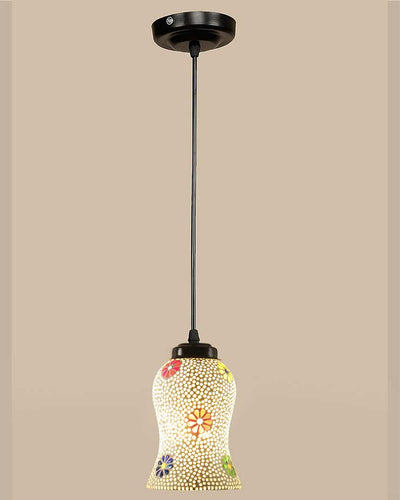 Colorful Bell Style Mosaic Glass Hanging Lamp | 4 x 20 inches