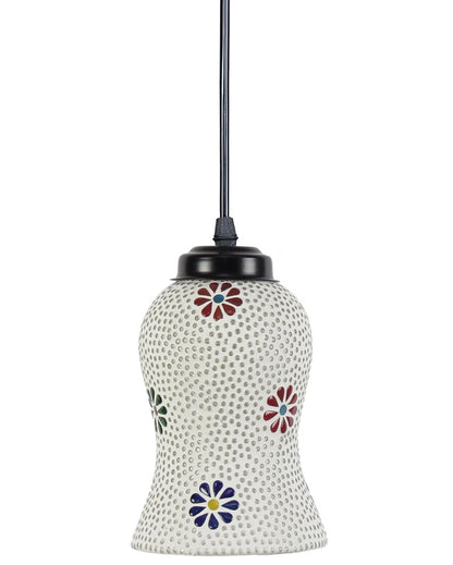 Colorful Bell Style Mosaic Glass Hanging Lamp | 4 x 20 inches
