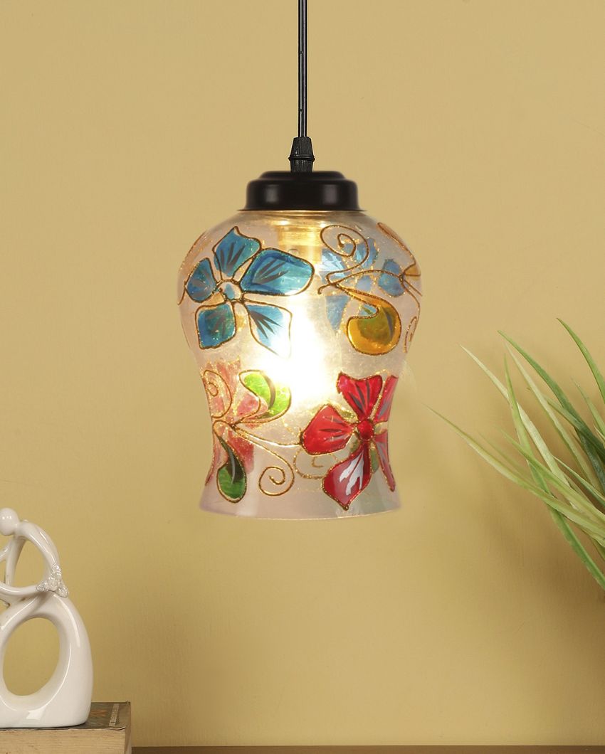 Blooms Mosaic Glass Hanging Lamp | 4.5 x 20 inches