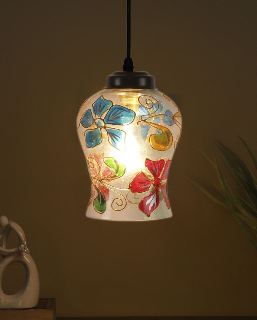 Blooms Mosaic Glass Hanging Lamp | 4.5 x 20 inches