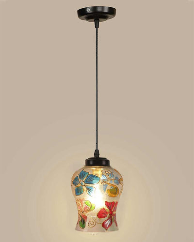 Blooms Mosaic Glass Hanging Lamp | 4.5 x 20 inches