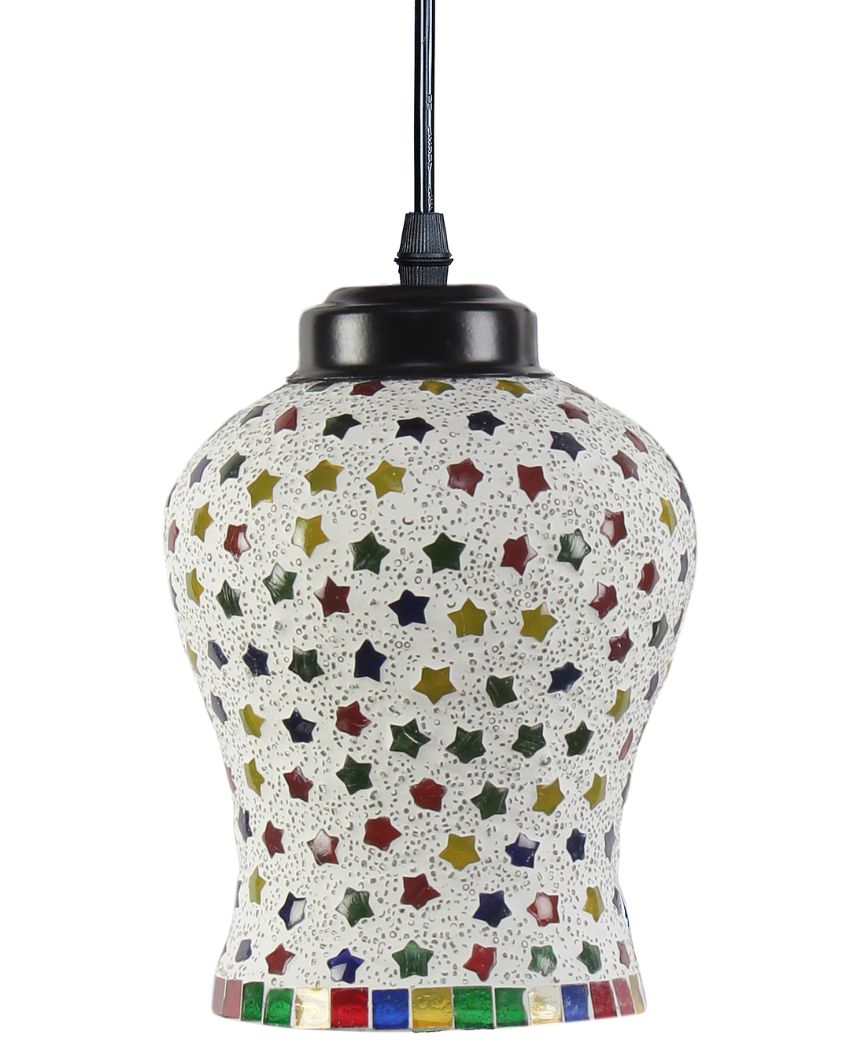 Shining Stars Mosaic Cluster Three Hanging Lamps | 10 x 20 inches