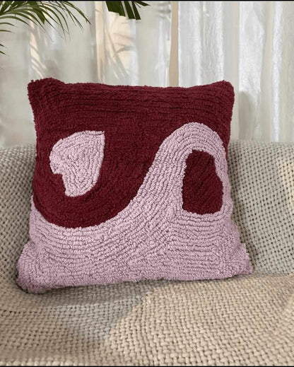 Balanced Yin-Yang Love Tufted Valentine's Cushion Cover | 18 x 18 inches