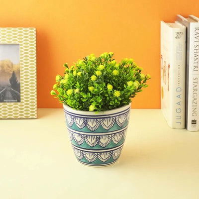 Blue Worli Art Ceramic Planter | Blue | Plant Not Included