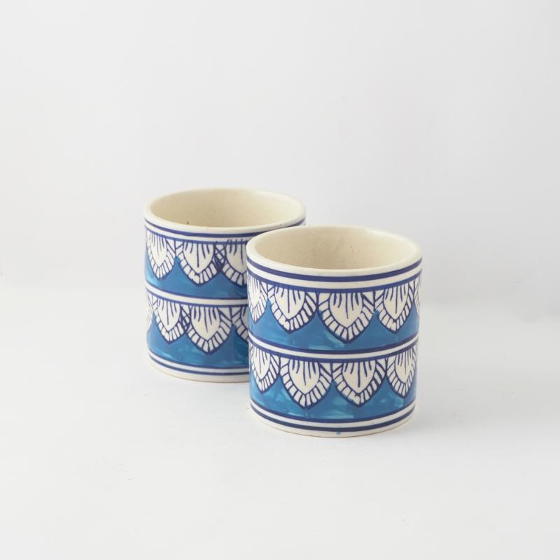 Worli Art Ceramic Planter | Set of 2