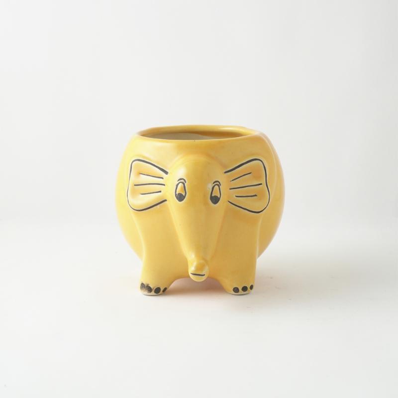 Yellow Jumbo Ceramic Planter