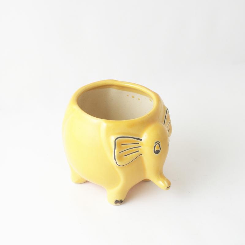 Yellow Jumbo Ceramic Planter