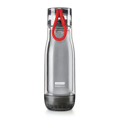 Double Wall Suspended Glass Core Water Bottle | Multiple Colors Grey