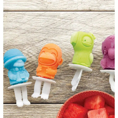 Safari Green Animal Ice Pop Maker with 4 Popsicles Molds Default Title