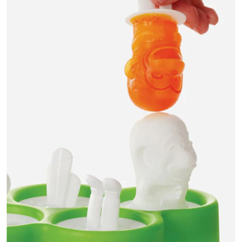 Safari Green Animal Ice Pop Maker with 4 Popsicles Molds Default Title
