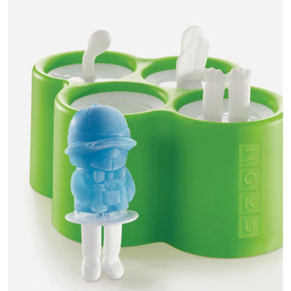 Safari Green Animal Ice Pop Maker with 4 Popsicles Molds Default Title