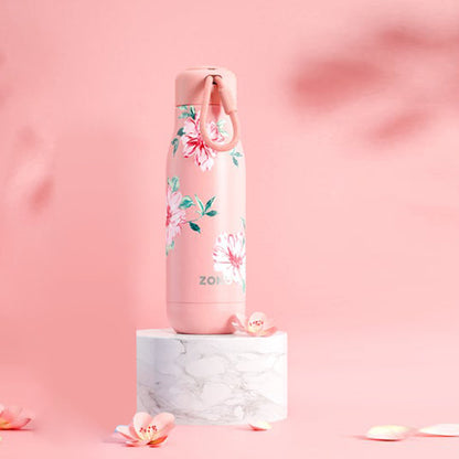 Rose Petal Pink Stainless Steel Vaccum Insulated Water Bottle | 350ml Default Title