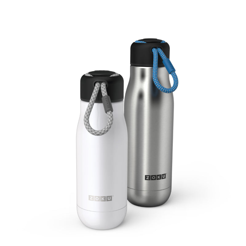 Silver Stainless Steel Vaaccum Insulated Water Bottle | 350ml Default Title