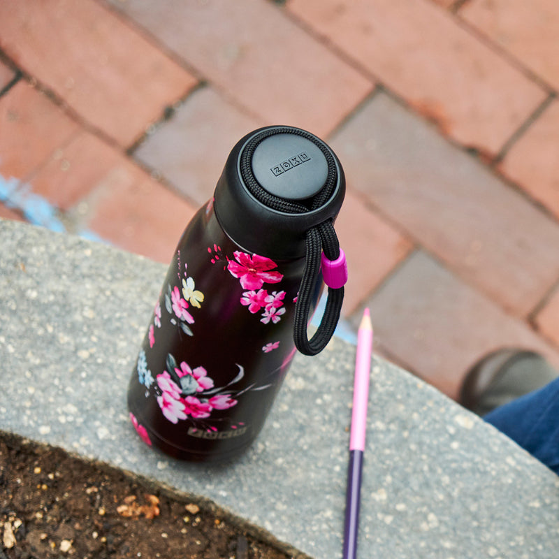 Midnight Floral Printed Classic Stainless Steel Water Bottle Default Title