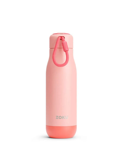 Zoku Classic Stainless Steel Vaccum Insulated Water Bottle | Coral Color