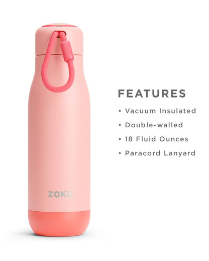 Zoku Classic Stainless Steel Vaccum Insulated Water Bottle | Multiple Colors |