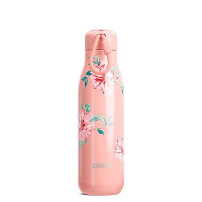 Stainless Steel Vaccum Insulated Pink Rose Petal Water Bottle | 750ml Default Title