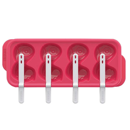 Flamingo Pink Ice Pop Maker Tray with 4 Popsicle Molds Default Title