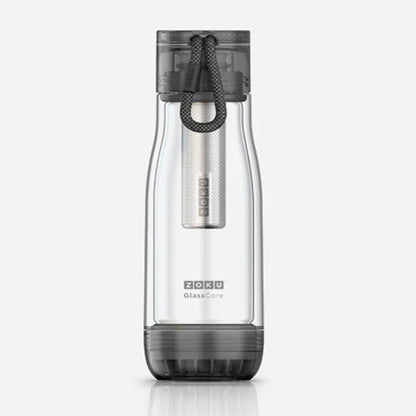 Glass Core Bottle with Stainless Steel Tea Infuser | 475ml Default Title