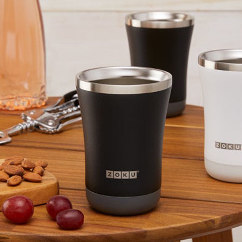 3 in 1 Stainless Steel Vaccum Insulated Tumbler | 350ml | Multiple Colors Black